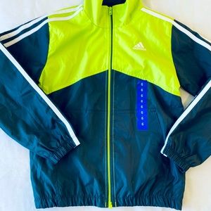 Boys Adidas Windbreaker Zip Up Jacket